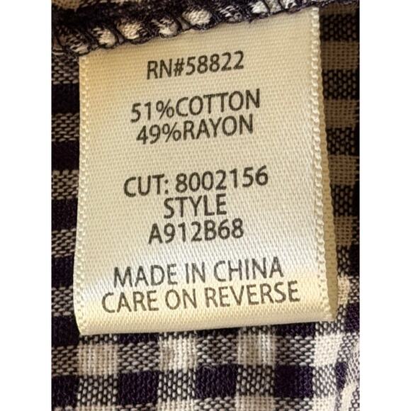 Max Studio Gingham Ruffle Midi Dress Navy Check, Size XL - Picture 7 of 8